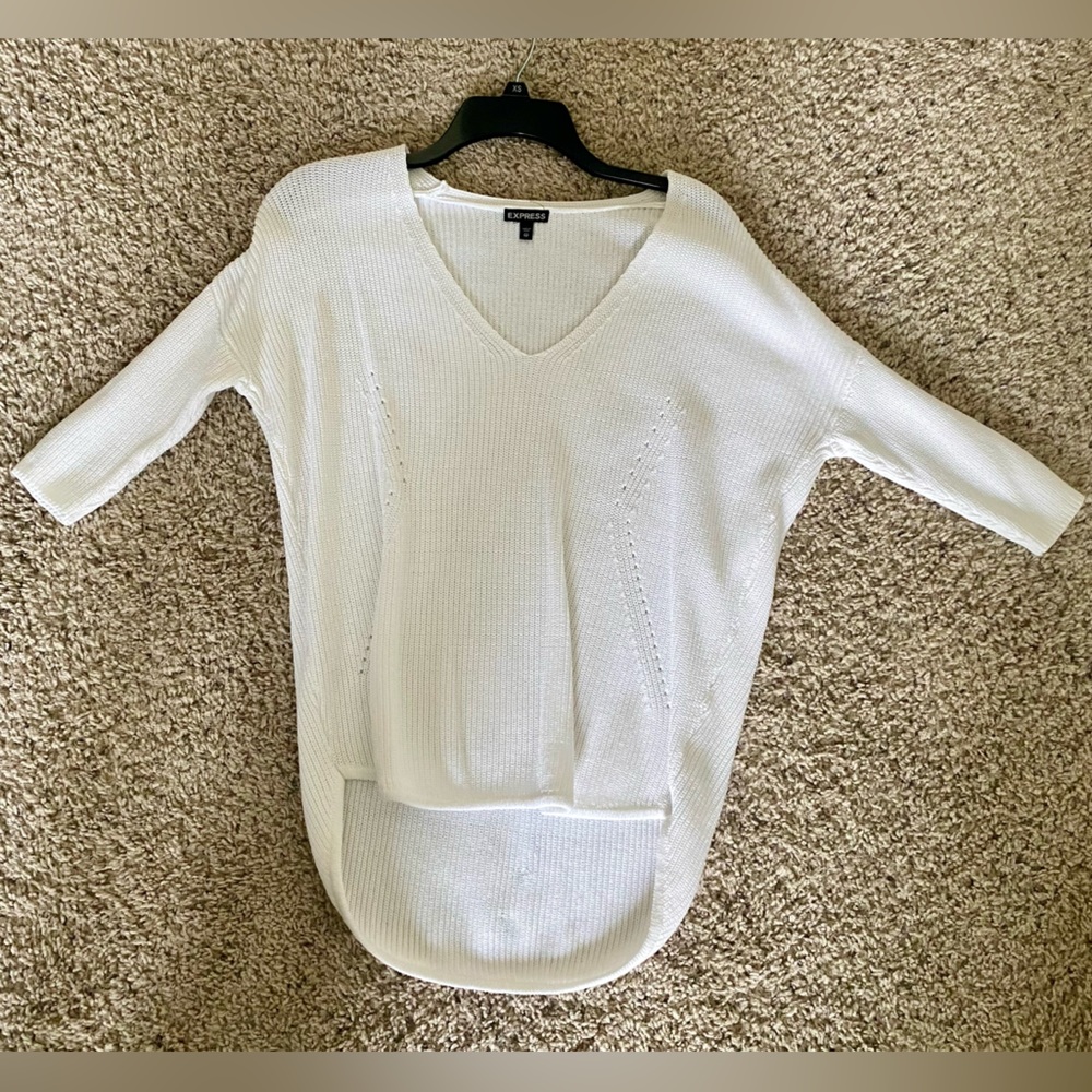 Express white sweater size xs